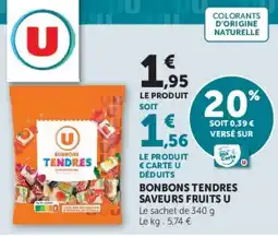 Hyper U U Bonbons Tendres offre