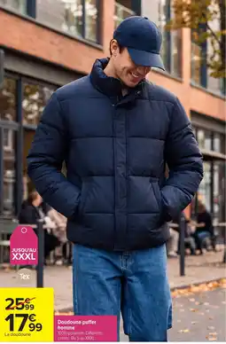 Carrefour Tex Doudoune puffer homme offre