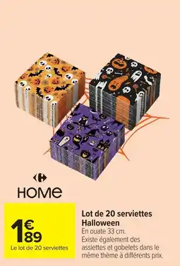 Carrefour HOME serviettes Halloween offre