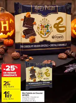 Carrefour Market WITOR'S Mini Tablette de Chocolat Harry Potter offre
