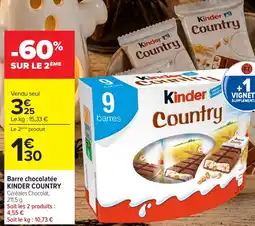 Carrefour Kinder Country offre