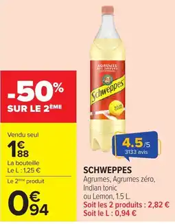 Carrefour Market Schweppes Agrumes offre