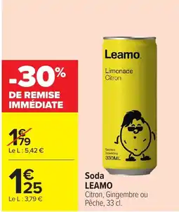 Carrefour Market Leamo Lemonade Citron offre