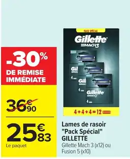 Carrefour Market Gillette Lames de rasoir offre