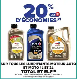 Carrefour TotalEnergies Quartz 0W-30 offre