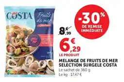 Super U COSTA Melange de fruits de mer selection offre