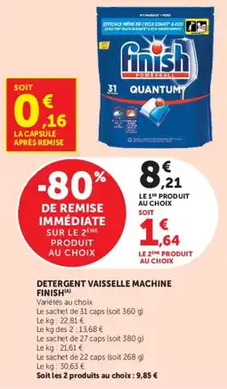 Hyper U Finish Detergent vaisselle machine offre