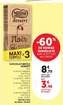 Hyper U Nestle dessert Noir offre