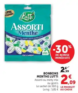 Super U Lutti Assorti Menthe offre