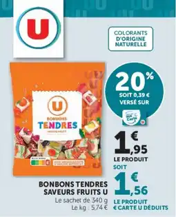 Super U U Bonbons tendres saveurs fruits offre