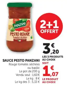 Hyper U PANZANI PESTO ROUGE offre