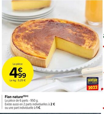 Carrefour Market Flan nature offre