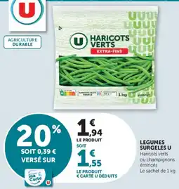 Hyper U U Haricots verts offre