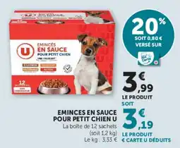Hyper U U Eminces en sauce pour petit chien offre