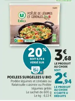 Hyper U U BIO Poêlée de légumes et céréales offre