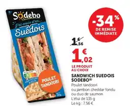 Hyper U SODEBO Sandwich suédois offre