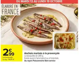Carrefour Anchois marinés à la provençale offre