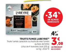 Hyper U LABEYRIE Truite fumée offre
