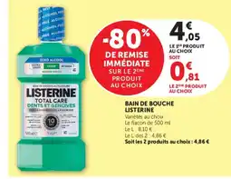 Hyper U Listerine Bain de bouche offre