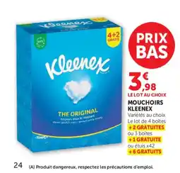 Hyper U Kleenex Mouchoirs offre