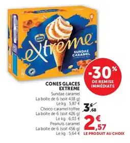 Hyper U Nestlé Cones Glaces Extreme offre