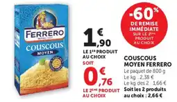 Super U FERRERO Couscous Moyen offre