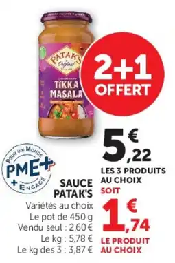 Super U PATAK'S Sauce offre