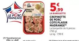 Hyper U Cote Plaisir Crepinettes de porc offre