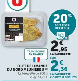 Hyper U U Filet de limande du nord meunière offre