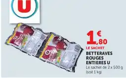 Hyper U BETTERAVES ROUGES ENTIERES U offre