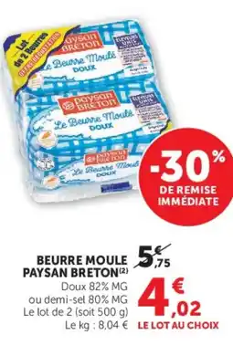 Super U Paysan Breton Beurre Moule offre
