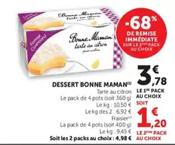 Super U Bonne Maman Tarte au citron offre