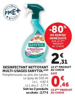 Super U SANYTOL Le Désinfectant Nettoyant offre