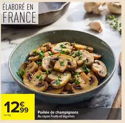 Carrefour Poêlée de champignons offre