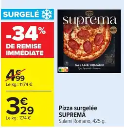 Carrefour SUPREMA Pizza surgelée offre