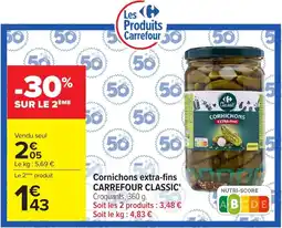 Carrefour Carrefour Classic Cornichons extra-fins offre