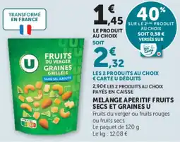 Hyper U U Fruits du verger graines grillées offre
