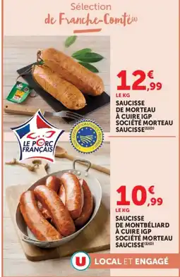 Hyper U SOCIÉTÉ MORTEAU SAUCISSE offre