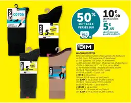 Hyper U DIM Mi-Chaussettes offre
