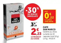 Super U SAN MARCO CAFÉ offre