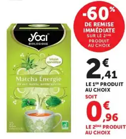 Super U YOGI Matcha Énergie offre