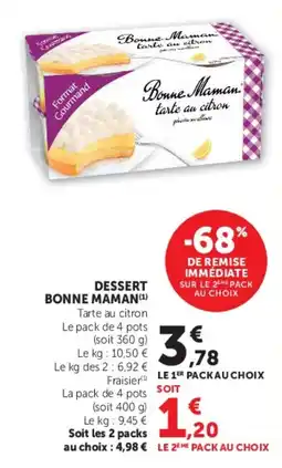 Hyper U Bonne Maman Tarte au citron offre