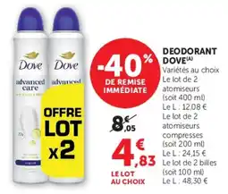 Super U Dove deodorant offre