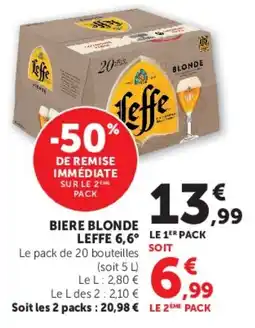 Hyper U Leffe Bière blonde offre