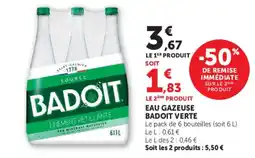 Hyper U BADOIT EAU GAZEUSE VERTE offre
