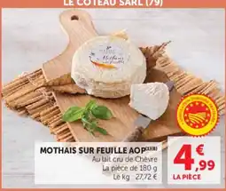Hyper U Mothais sur feuille AOP offre