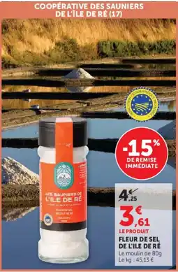 Hyper U LES SAUNIERS DE L'ILE DE RÉ FLEUR DE SEL offre