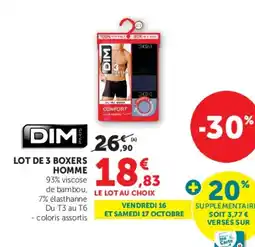 Hyper U Dim lot de 3 boxers offre