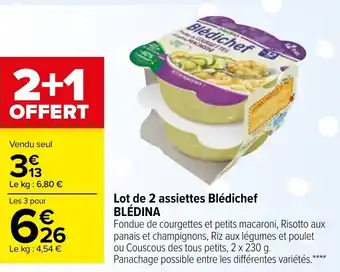 Carrefour Market Lot de 2 assiettes Blédichef Blédina offre