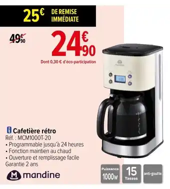 Carrefour Cafetière rétro offre